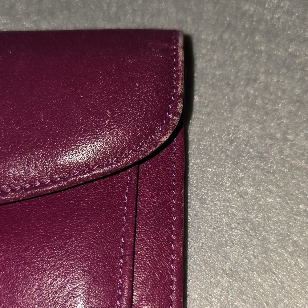 mundi Plum Leather Envelope Wallet - Picture 4 of 9